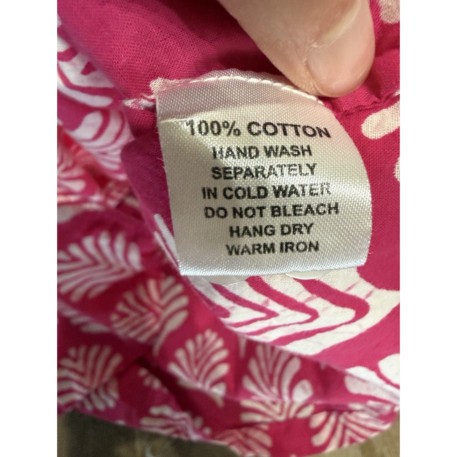 Pax Philomena Pajama Top Hot Pink White Cotton Size Small Women’s — image 4 of 4